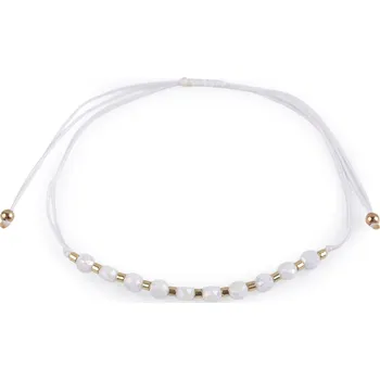 Náramek Náramek shamballa broušené korálky s AB efektem Varianta: 4 bílá AB, Balení: 1 ks