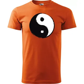 Sablio Tričko s potiskem Rovnováha na triku - oranžové XL