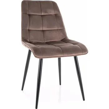 Jídelní židle Čalouněná jídelní židle LYA - cappucino / černá