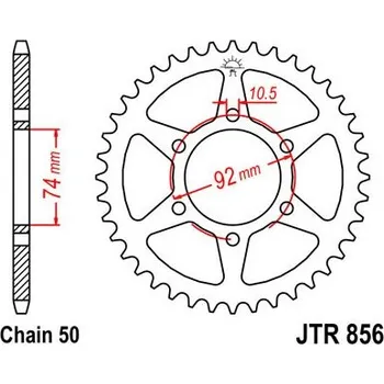 Motodíl Řetězová rozeta JT JTR 856-45 45 zubů, 530