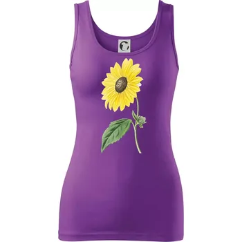 Slunečnice otočená - Dámské tílko - XS ( Fialová )