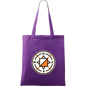 Orientační běh - navigace - Taška bavlněná - 42 x 38 cm ( Fialová )