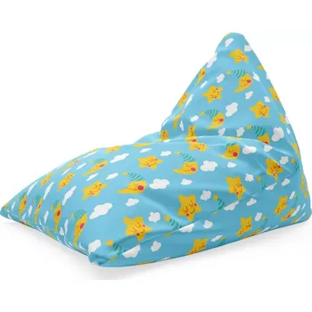 Sedací pytel Sablio Sedací vak Triangl Hvězdy a měsíce: 120 x 100 x 100 cm