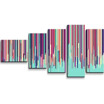 Obraz Sablio Obraz - 5-dílný Stékající barva - 100x60 cm