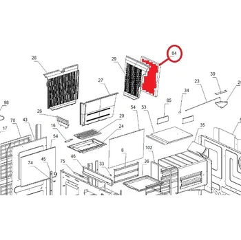 Sporák na tuhá paliva La Nordica - náhradní izolace za zadní vyzdívkou pro sporák Rosetta
