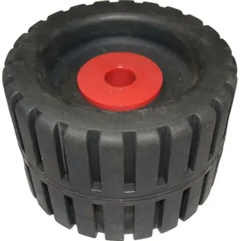 Přívěs na člun Boční vroubkovaná rolna z tvrdé gumy, průměr 125 mm