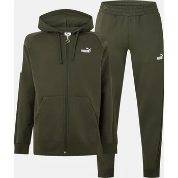 Puma Fleece Tracksuit Khaki Green M