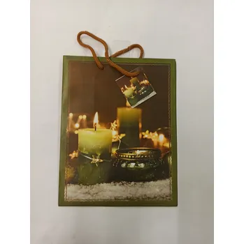 Dárková taška Dárková taška - 18x23x10 cm - Vánoční - Svíčky