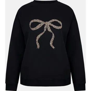 Dámský svetr Miso Graphic Crew Ld54 Black Leopard 8 (XS)