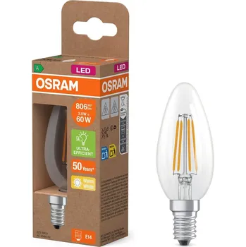 Osvětlení Osram LED žárovka svíčka, 3,8 W, 806 lm, teplá bílá, E14&nbsp;4099854255120