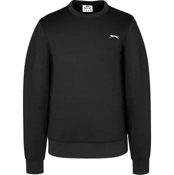 Pánský svetr Slazenger Fleece Crew Sweater Mens Black S