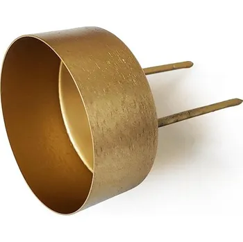 Svícen Bodec na svíčku kovový pozlacený