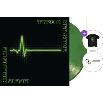 Pánské tričko Type O Negative - Life Is Killinge (20th Anniversary) (Green/Black Coloured) (3P) SET M