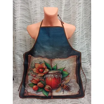 Nákupní taška Zástěra velká z kočárkoviny - 69 x 84 cm - med