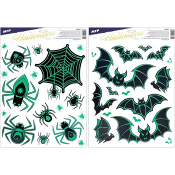 Okenní dekorace Fólie na okno, Halloween, svítící