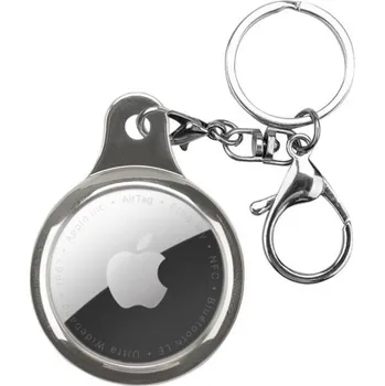 Ochranný obal s klíčenkou pro AirTag - stříbrný