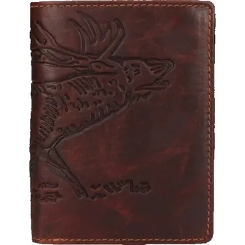 Peněženka Lagen pánská peněženka kožená na výšku hnědá 19176 (DR) BROWN