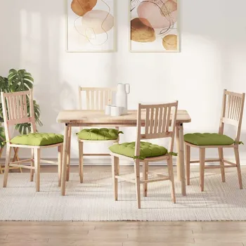 Bytový textil Polštáře na sedadla 2 pcs Světlá zelená 40 x 40 x 6 cm textil