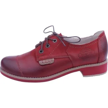 Dámské polobotky OBUV JANA ČR Boty Jana 189 červené dámské kožené polobotky Velikost: 39