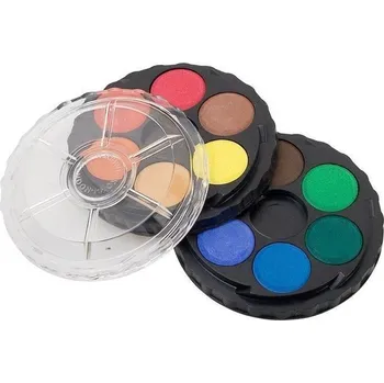 Výtvárné potřeby Vodové barvy KIN, kulaté 12odstínů, průměr 22,5mm