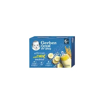 NESTLE Gerber Cereal Ml.s kaší dob.noc banán.2x200ml 6m+