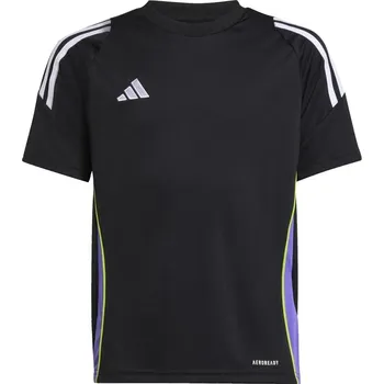 Chlapecké tričko adidas Tiro 24 Match Jersey Juniors Black/Purple 9-10 Years