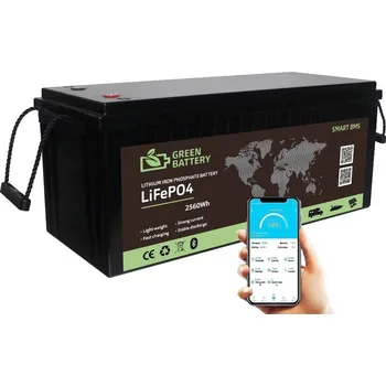 Trakční baterie Baterie LiFePO4 25,6V 100Ah, 2560Wh, bluetooth smart BMS, Lithium-železo-fosfátová baterie (Náhrada za trakční baterie, lithiová baterie, smart BMS, LiFePO4 baterie, solární baterie)