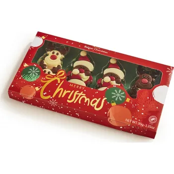 Čokoláda ICKX Vánoční dárková kolekce čokolád Santa a Sob 95 g