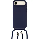 Silikonový tmavě modrý kryt se šňůrkou pro iPhone 17 Air