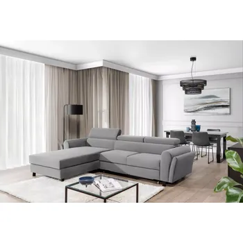 Sedací souprava Rozkládací rohová sedačka MARIANOS světle šedá