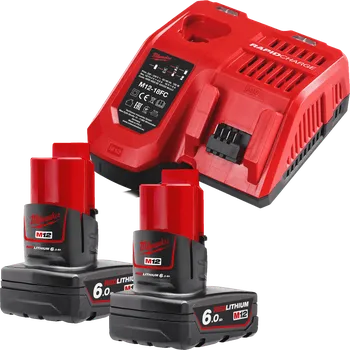 MILWAUKEE M12HDN22-602 NRG Sada akumulátorů, 2 x 6Ah, 2x 6,0 Ah 4922000001