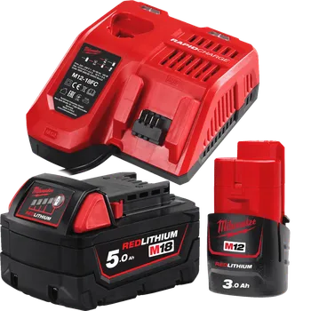 MILWAUKEE NRG Sada akumulátorů, 5 Ah + 3 Ah