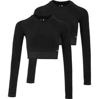 LA Gear L/S SL Crop 2 Pack Black 16 (44)