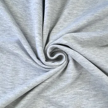 Teplákovina s lycrou - Šedá melír