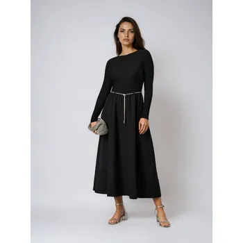 Dámské šaty Sinsay - Dámské šaty s páskem - černá - 703FI-99X - 703FI-99X-XXL