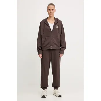 Tepláková souprava EA7 Emporio Armani AF12473.7W000420 hnědá 88X, vel. S