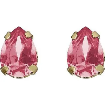 Náušnice VICTORIA CRUZ Birthstone Rose (Ag925/1000, 1,3 g)