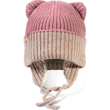 Čepice Fellhof Merino čepice pro miminko ze 100% jehněčí merino vlny Barva: růžová, Velikost: 40/43