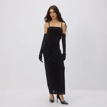 Dámské šaty Reserved - Šaty tuba s rukavicemi - černý - 144HI-99X - 144HI-99X-XS