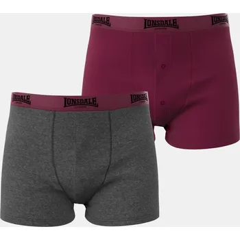 Boxerky Lonsdale 2 Pack Boxer pánské šortky Rust/Charcoal L