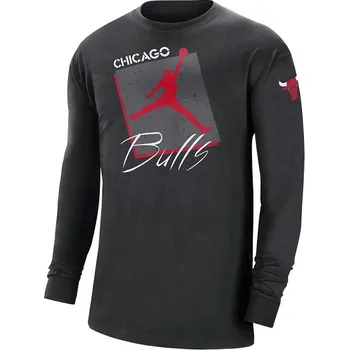 Pánské tričko Dětské Air Jordan Chicago Bulls Courtside Statement LS Tee Velikost oblečení: XL