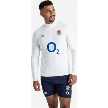 Pánská casual bunda Umbro England Rugby Warm Up Mid Layer Top 2023 Adults Brill Wh/Blue L
