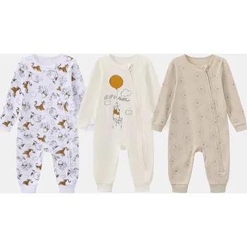 Dívčí pyžamo Character 3Pk Sleepsuit baby Winnie 12-18 měsíců