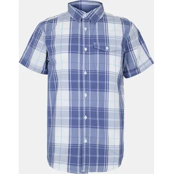 Pánská móda Bench Short-Sleeve Patterned Shirt White/Blue Chk 2X Large