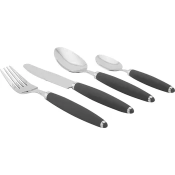 Příbor Gimex Sada příborů Gimex® GreyLine 16 kusů Barva: Antracit