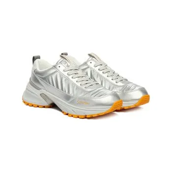 Dámské tenisky Calvin Klein Sneakersy Hike Runner Lace Up Pearl Ny YW0YW02043 Stříbrná 36