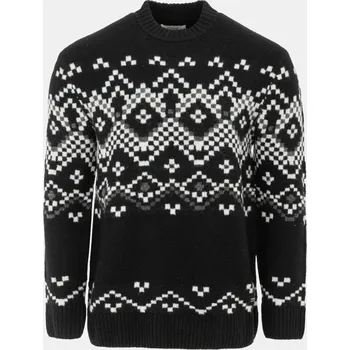 Pánský svetr Firetrap Pattern Crew Jumper Men Black/Mono S