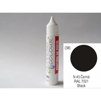 Výtvarná barva Konturovací barva na textil a hedvábí 20g - černá