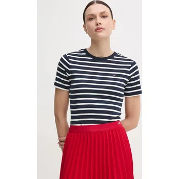 Pánské tričko Bavlněné tričko Tommy Hilfiger WW0WW40587 námořnická modř 59E, vel. XXXL