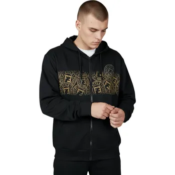 Pánská mikina Pots Milano Pánská černá nadměrná mikina 01 Barva: Černá, Velikost: 4XL